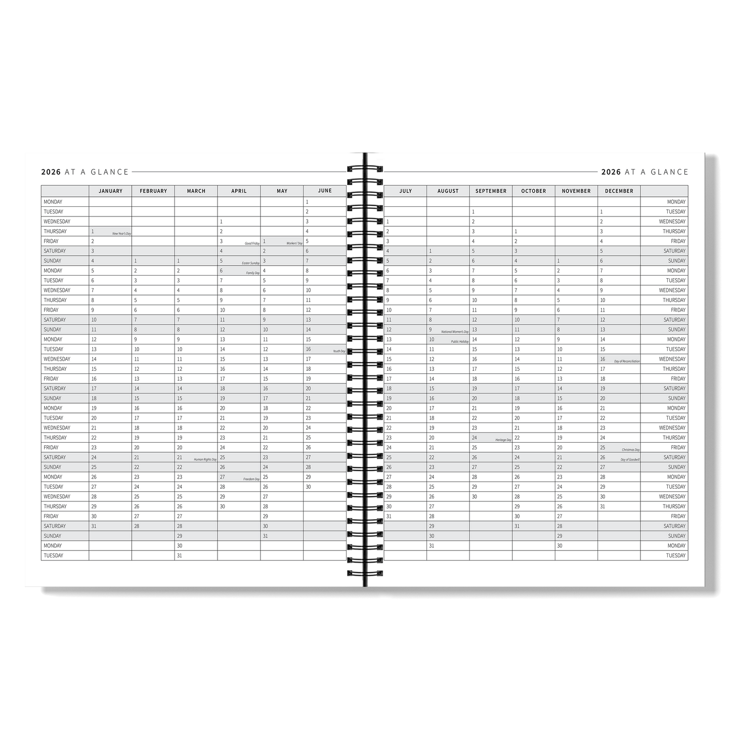 Elegant Noir 2025 Planner: Back to basics