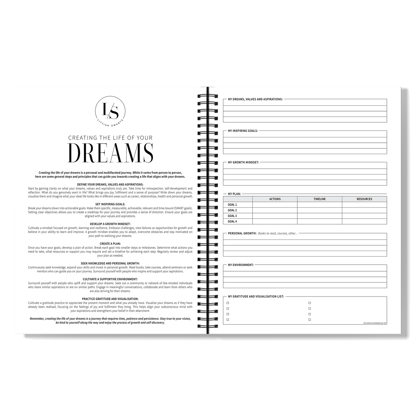 Elegant Noir 2025 Planner: Back to basics