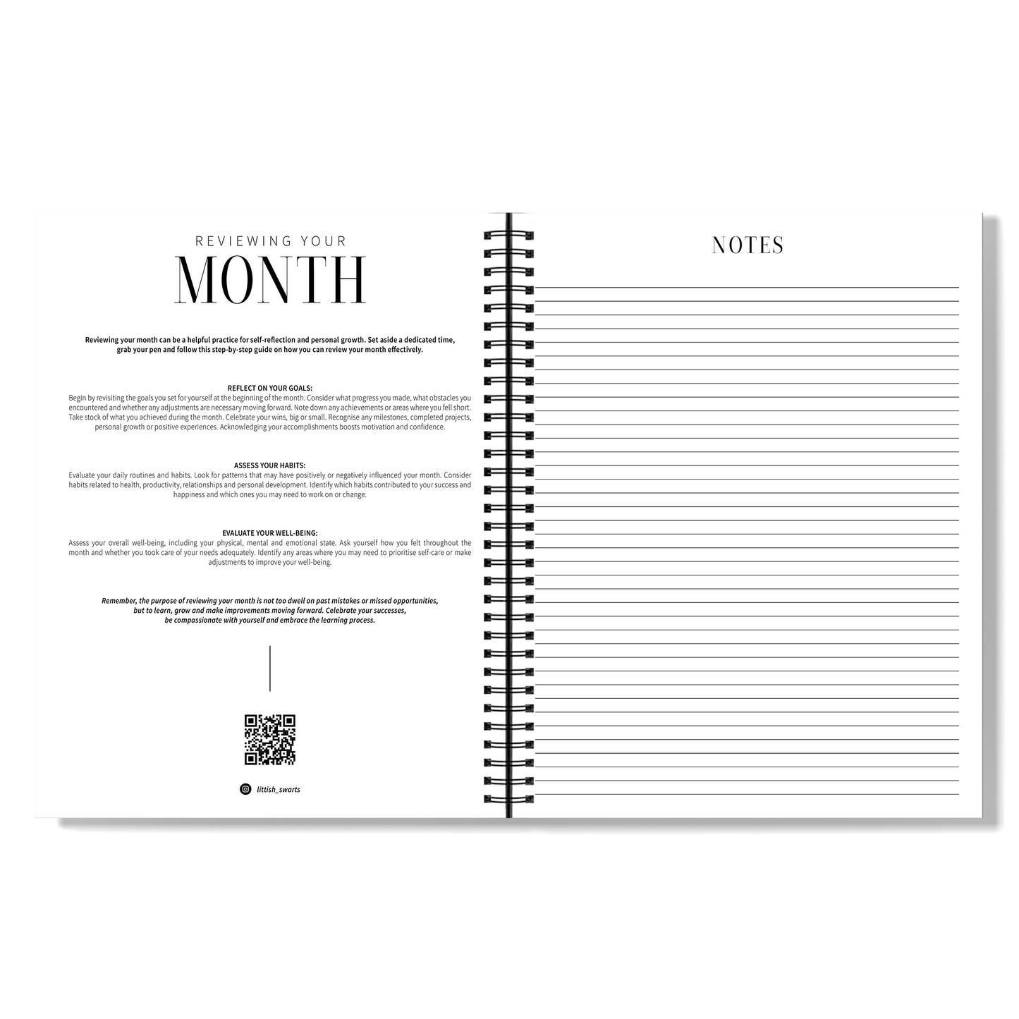 Elegant Noir 2025 Planner: Back to basics