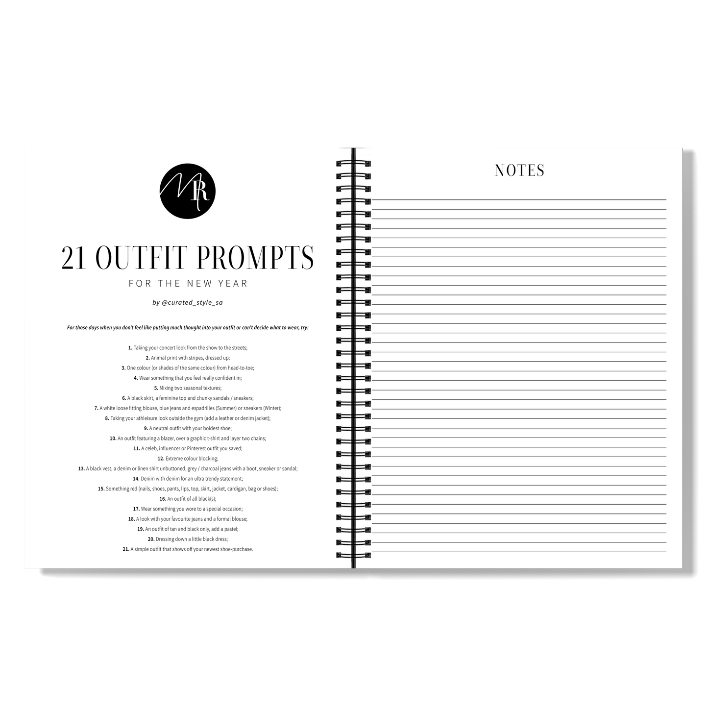 Elegant Noir 2025 Planner: Back to basics