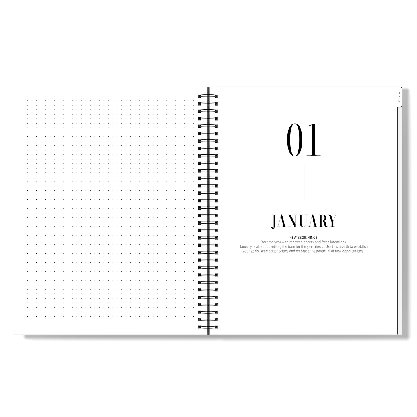 Elegant Noir 2025 Planner: Back to basics